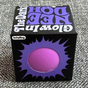 Needoh Schylling Glow-In-The-Dark Ball - Purple NIB AUTHENTIC